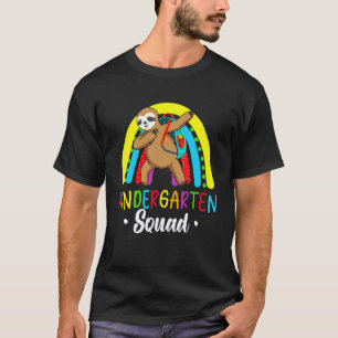 Kindergarten Squad Dabbing Sloth Back To School Sl T-Shirt