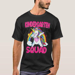 Kindergarten Squad Dabbing Unicorn Back To School  T-Shirt