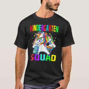 Kindergarten Squad Dabbing Unicorn Back To School  T-Shirt