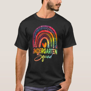 Kindergarten Squad Rainbow Tie Dye Back To School  T-Shirt