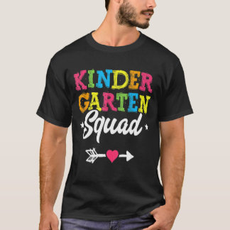 Kindergarten Squad  Teacher Student Kid Back To Sc T-Shirt