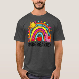 Kindergarten Summer Rainbow KIDS TEACHERS Field Da T-Shirt