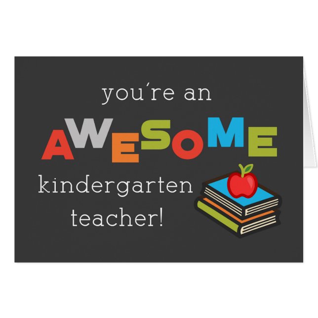 Kindergarten Teacher Appreciation Day Books+Apple (Front Horizontal)