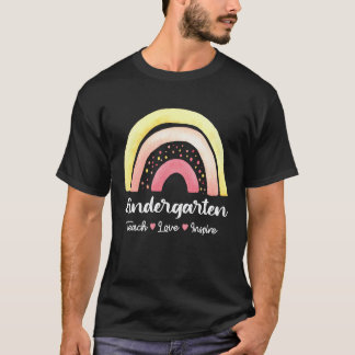 Kindergarten Teacher Back to School First Day Rain T-Shirt