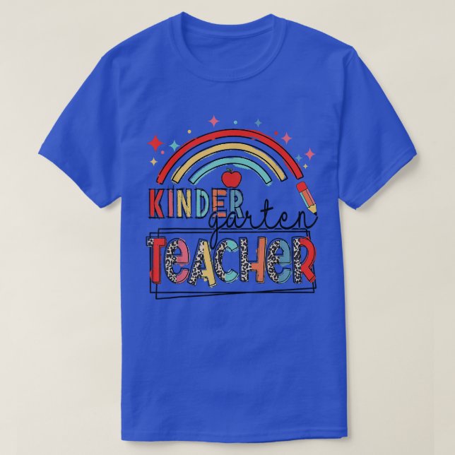Kindergarten Teacher Back To School Happy First Sc T-Shirt (Design Front)