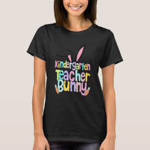 Kindergarten Teacher Bunny One Hoppy Kindergarten  T-Shirt