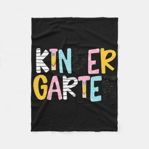Kindergarten Teacher First Day Of School Pastel Re Fleece Blanket