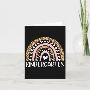 Kindergarten Teacher Leopard Rainbow Teacher Ck To Card