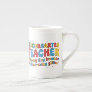 Kindergarten Teacher Mug, Funny Kindergarten Gift Bone China Mug