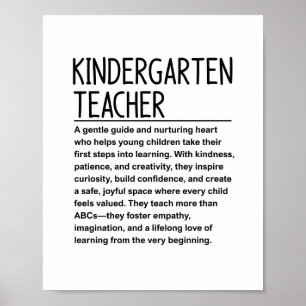 Kindergarten teacher poster