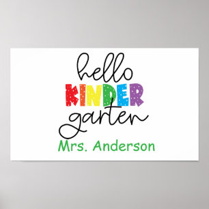Kindergarten Teacher Poster for Classroom