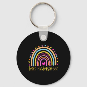 Kindergarten Teacher Rainbow  Keychain