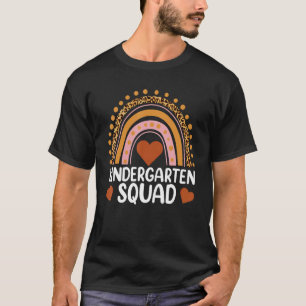 Kindergarten Teacher Squad 1st Day Of School Leop T-Shirt