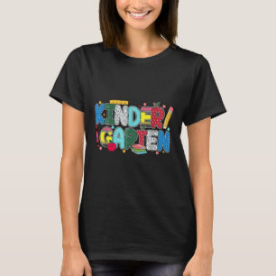 Kindergarten Teacher Squad Pencil Back To School  T-Shirt