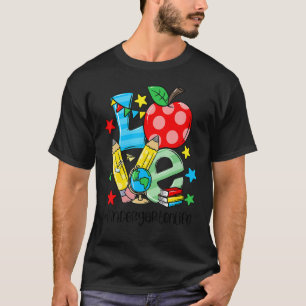 Kindergarten Teacher Student First Last 100 Day Of T-Shirt