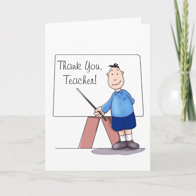 Kindergarten Teacher Thank You Card, From Student (Front)