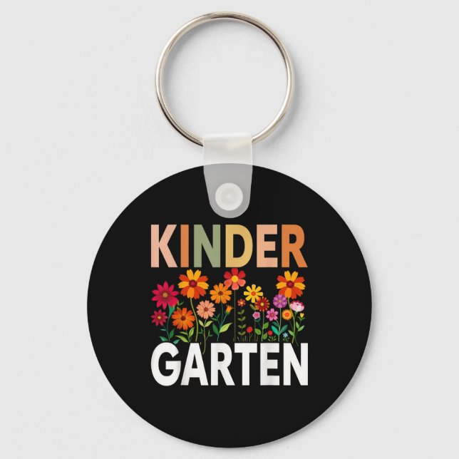 Kindergarten Teacher Wildflower Back To School Flo Keychain (Front)