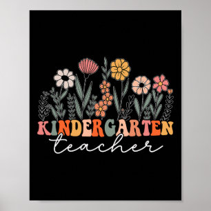 Kindergarten Teacher Wildflower Back To School Poster