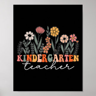 Kindergarten Teacher Wildflower Back To School Poster