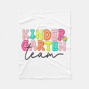 Kindergarten Team Teacher Back To School Fleece Blanket