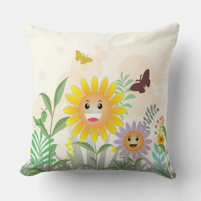 Kindergarten Throw Pillow (Front)