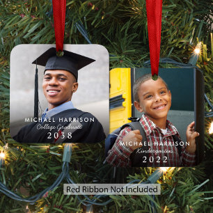 Kindergarten to College Graduate Photo Metal Ornament