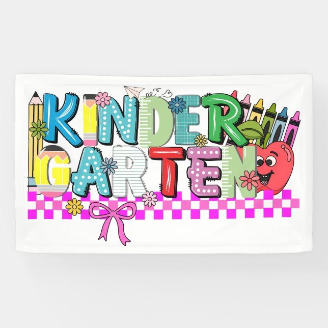 Kindergarten typography  banner (Horizontal)