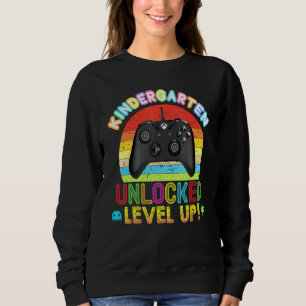 Kindergarten Unlocked Level Up Video Game Console  Sweatshirt