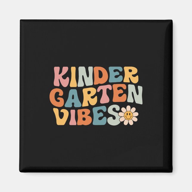 Kindergarten Vibes - Kinder Crew Retro First Day o Magnet (Front)