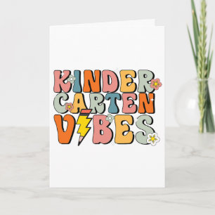 Kindergarten Vibes Shirt Retro Groovy Cute Ck To S Card