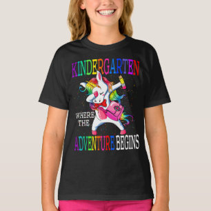 Kindergarten Where The Adventure Begins Unicorn T-Shirt