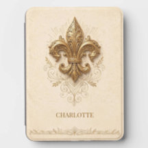 Kindle Cover • Elegant Fleur‑de‑Lis Personalized