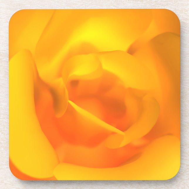 Kindled Rose Cork Coaster (Front)