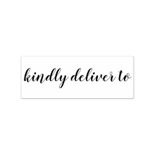 Kindly deliver to calligraphy rubber stamp