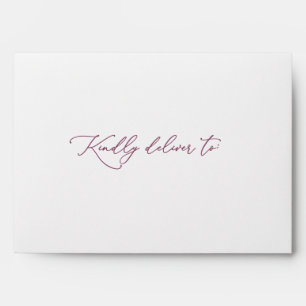 Kindly deliver to  Mauve/White Envelope