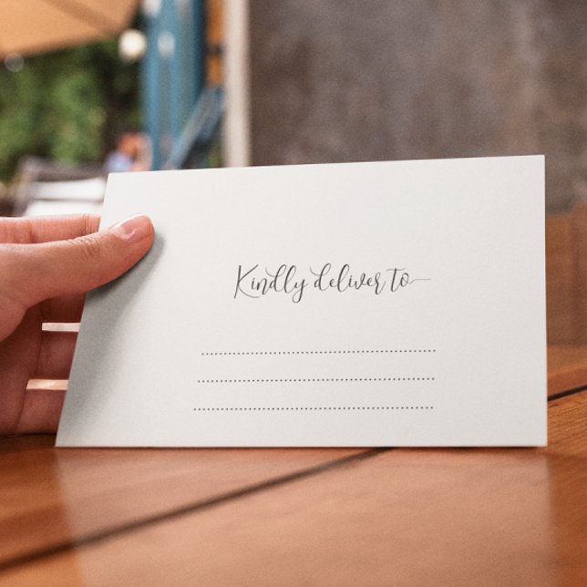 Kindly Deliver to Script Wedding Return Address Envelope (Creator Uploaded)