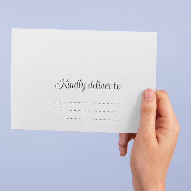 Kindly Deliver to Script Wedding Return Address Envelope (Creator Uploaded)