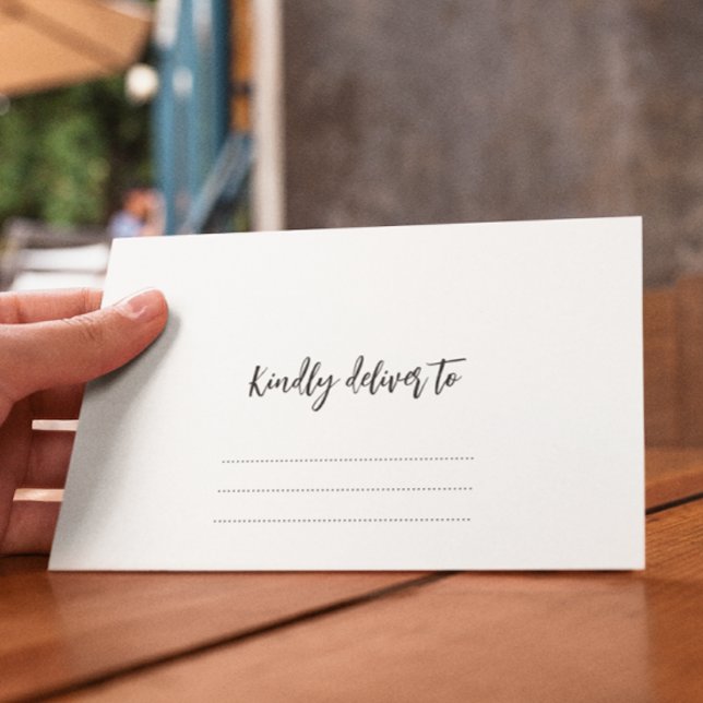 Kindly Deliver to Script Wedding Return Address Envelope (Creator Uploaded)