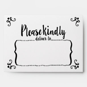 Kindly Deliver To Whimsical Hipster Custom Envelope