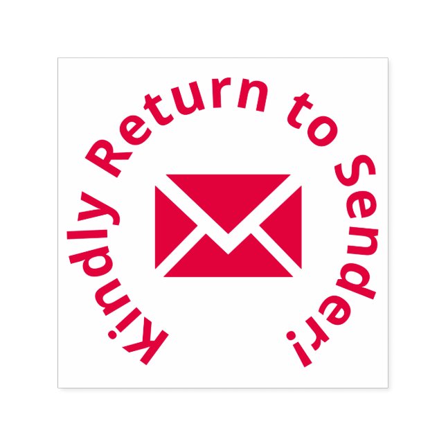 "Kindly Return to Sender!" & Envelope Icon Self-inking Stamp (Design)