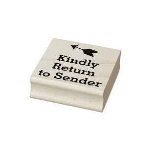 "Kindly Return to Sender" Rubber Stamp