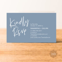 Kindly RSVP Modern Minimalist Wedding Invitation