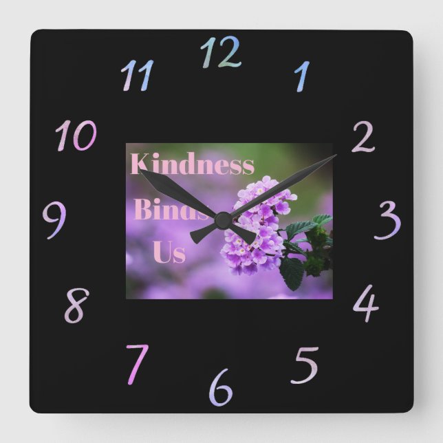 Kindness Binds Us Wall Clock (Front)