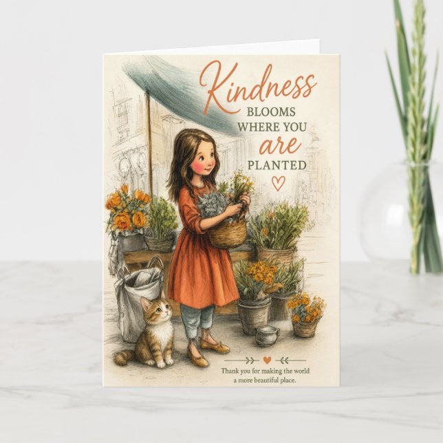 Kindness Blooms Gently Daily Card (Front)