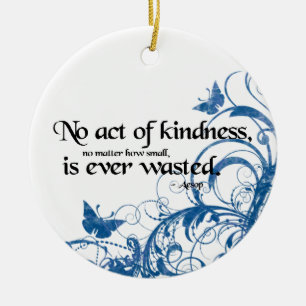 kindness butterfly swirl ceramic ornament