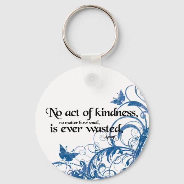 kindness butterfly swirl keychain (Front)