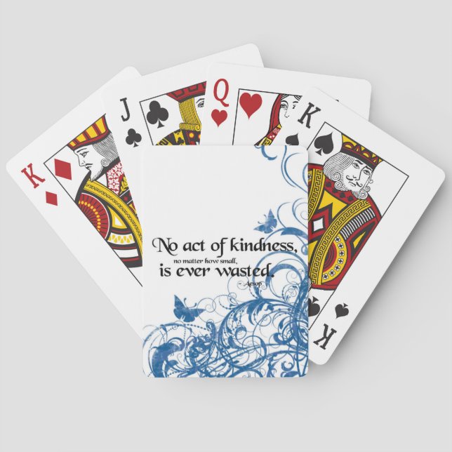 kindness butterfly swirl playing cards (Back)
