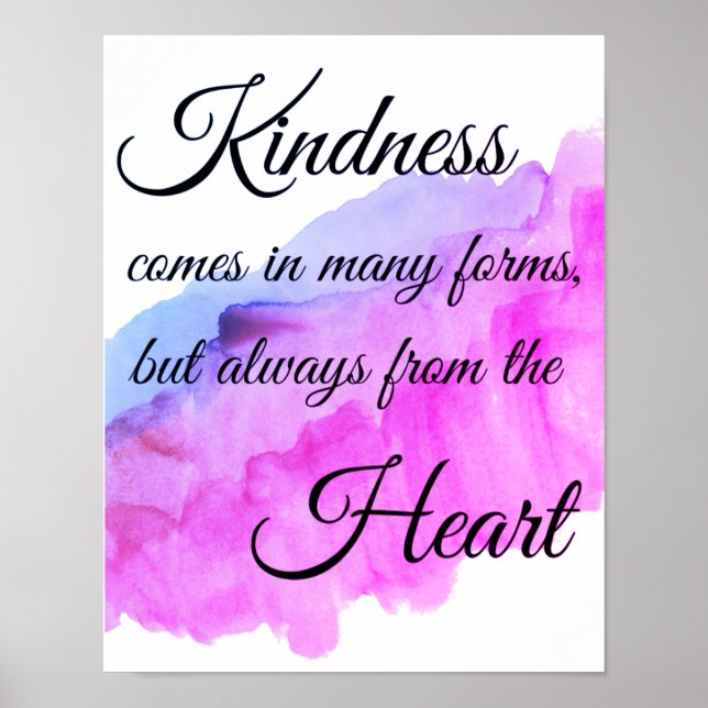 Kindness comes from the heart poster (Front)