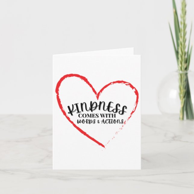 Kindness Comes With Words Actions Design Sticker  Card (Front)