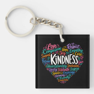 Kindness compassion empathy and respect keychain